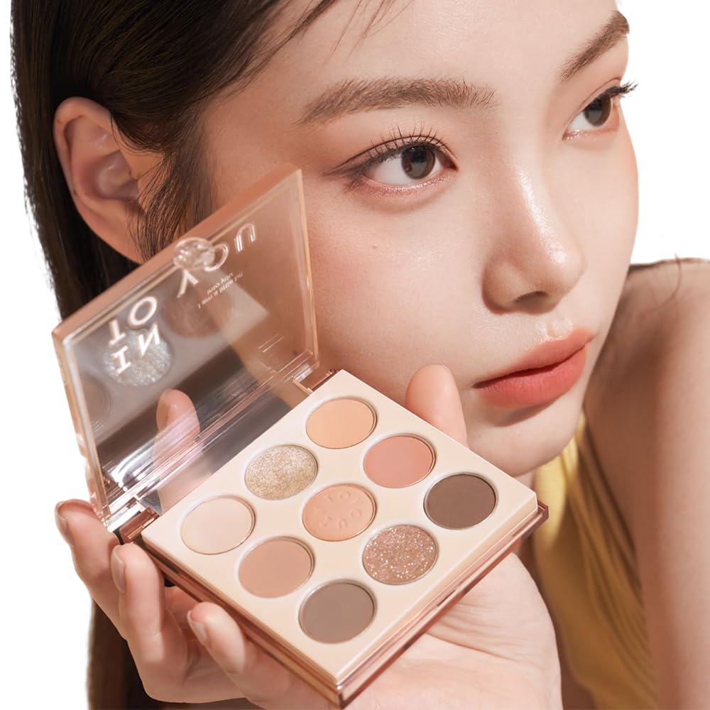 INTO YOU 9 Colors Eyeshadow Palette | Shimmer & Matte Shades, Long-Lasting, Smooth Formula