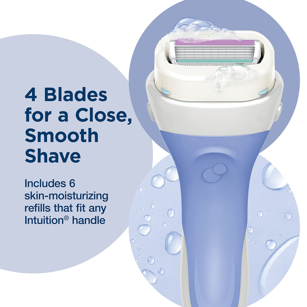 INTUITION Schick Intuition Pure Nourishment Razor Refills – 6 Cartridges for Women