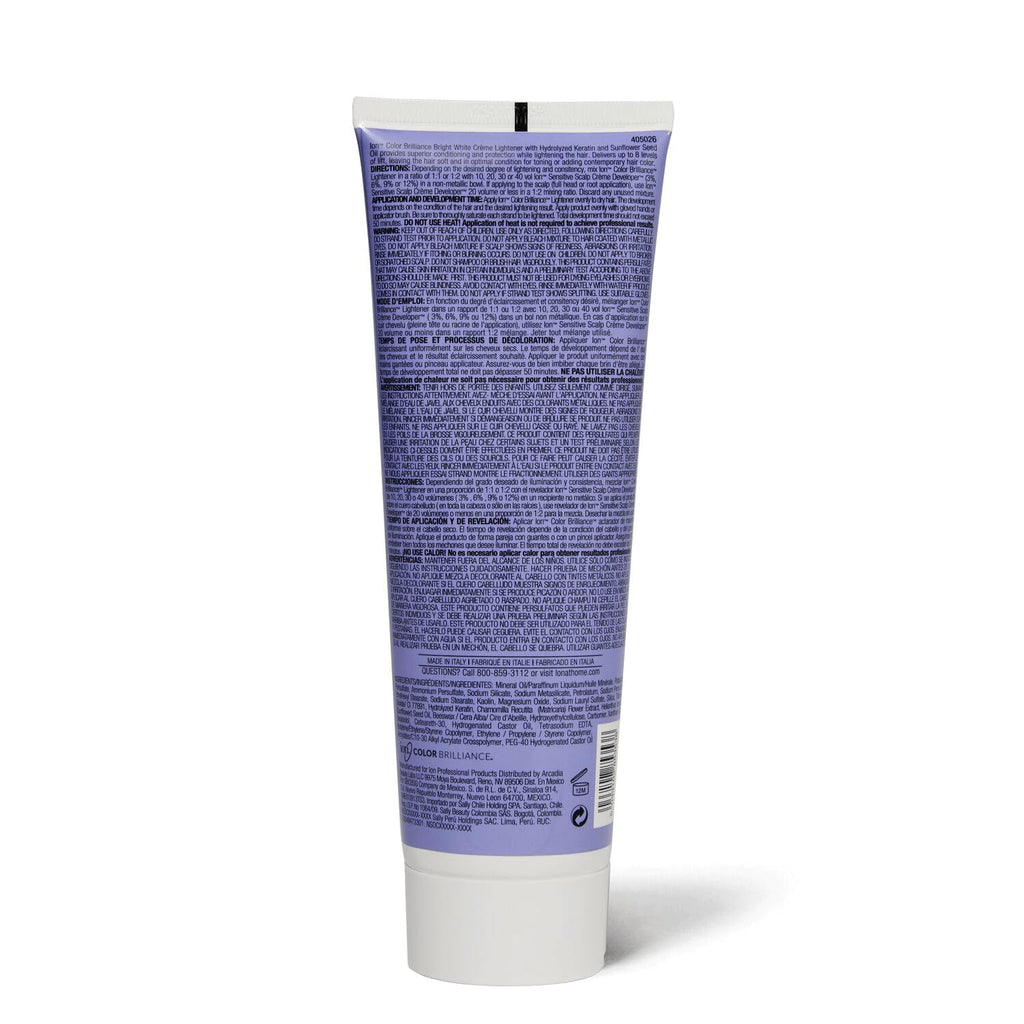 Ion Bright White Creme Lightener 10.6 Oz | Lightens Up to 8 Levels | On-Scalp or Off-Scalp