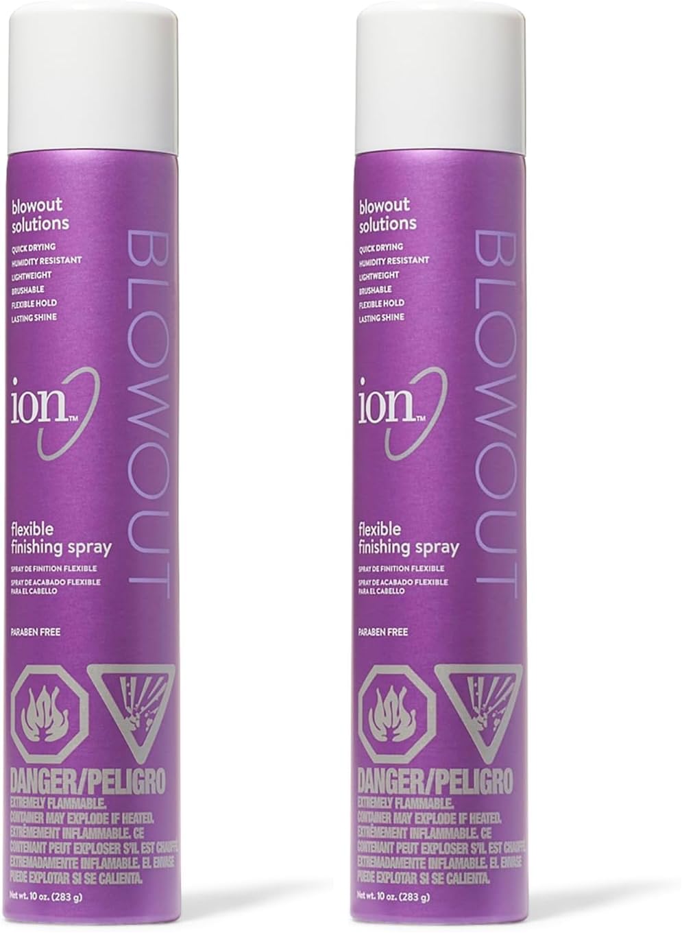 ion Flexible Hair Spray – Humidity Resistant, Quick-Dry, Lasting Shine | 10 oz Pack of 2