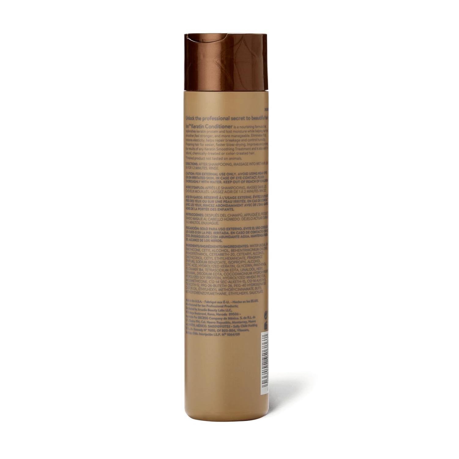 ion Keratin Smoothing Conditioner – Sulfate Free, Frizz Control & Strength (Pack of 2, 10.5 oz each)