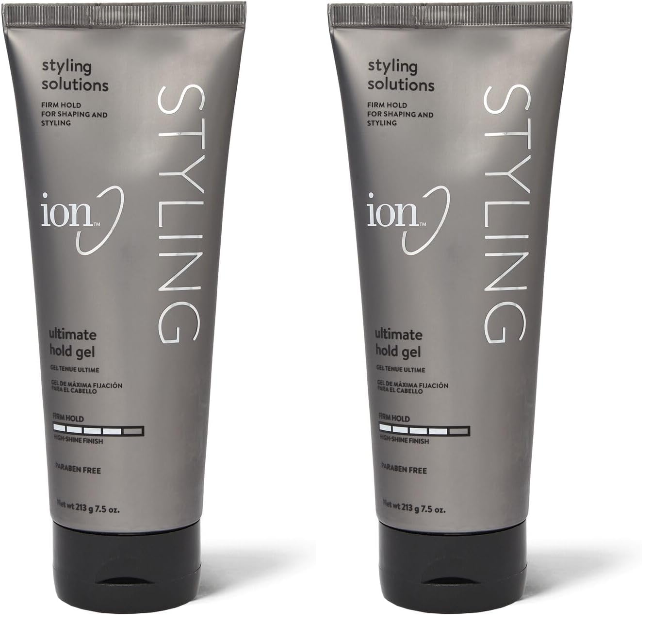 Ion Styling Solutions Ultimate Hold Gel – Firm Hold, No Flaking, Paraben Free, 7.5 oz (Pack of 2)