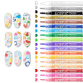 IONSGAKO 18 Colors Nail Art Pens Set – Quick-Dry, Waterproof DIY Nail Markers