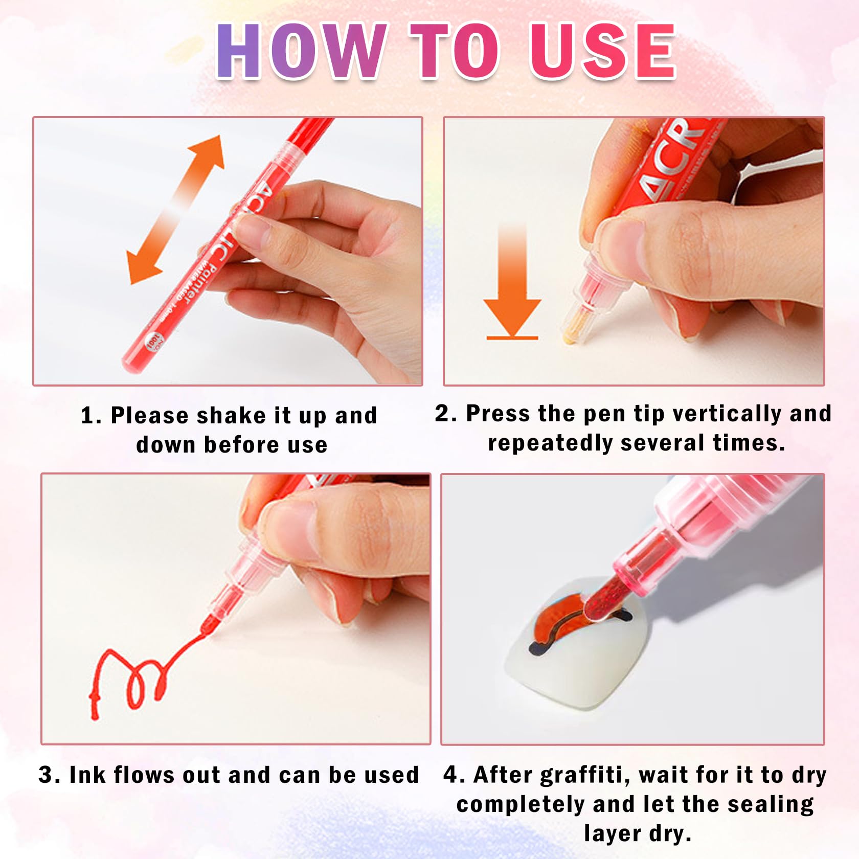 IONSGAKO 18 Colors Nail Art Pens Set – Quick-Dry, Waterproof DIY Nail Markers