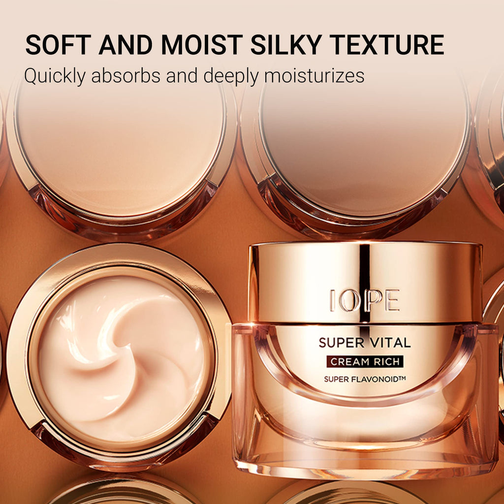 IOPE Super Vital Cream Rich – Total Anti-Aging Moisturizer with BIO-Seletinoid