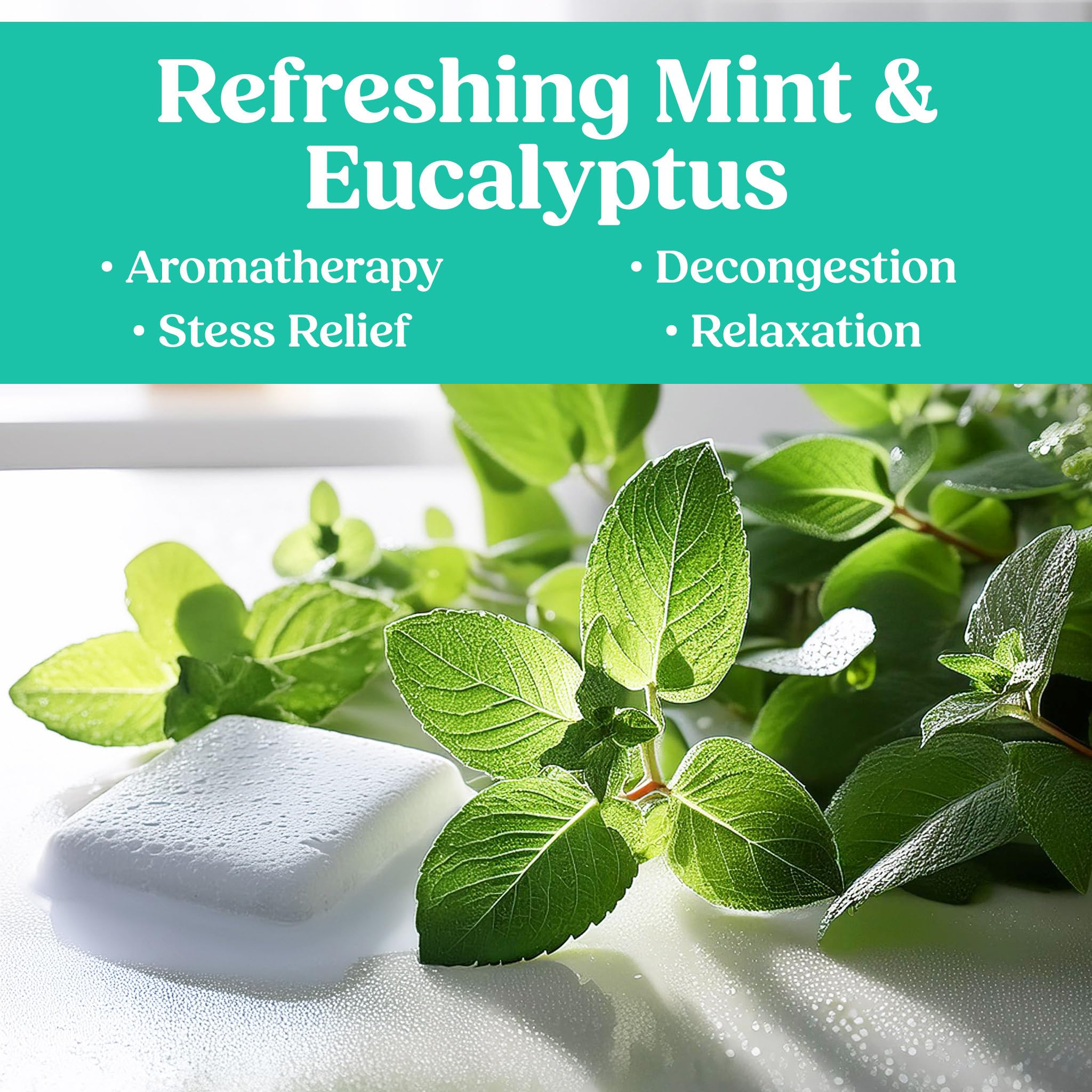 IQNATURAL Eucalyptus Shower Steamers – Aromatherapy for Women, USA Made