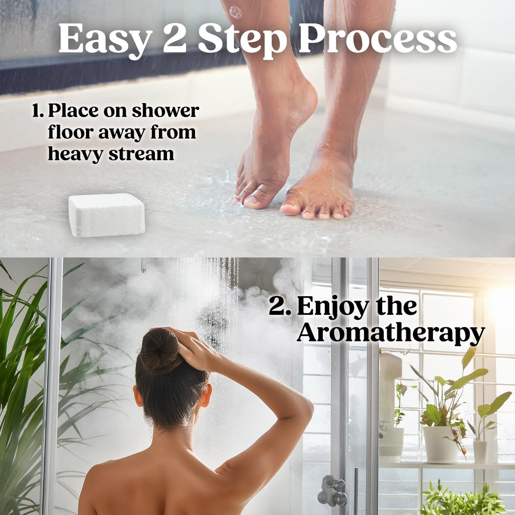 IQNATURAL Lavender Shower Steamers – Organic USA-Made Aromatherapy for Women