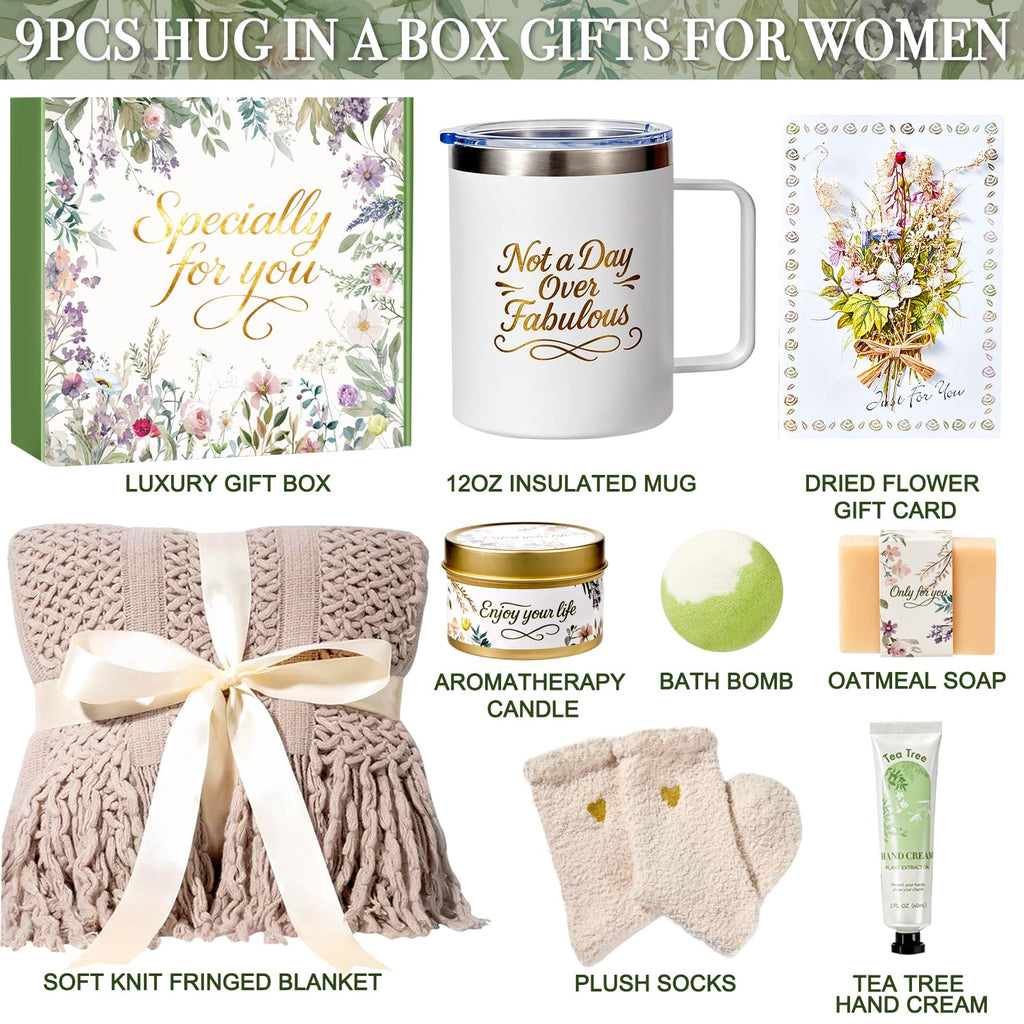 IRINXL Spa Gift Basket for Women – Valentines & Birthday Gifts (Khaki)
