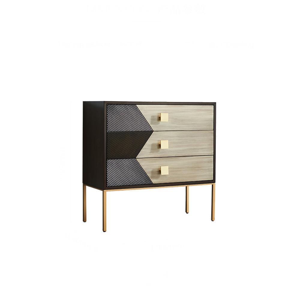 IS9123 Storage Sideboard, Oak & Gold