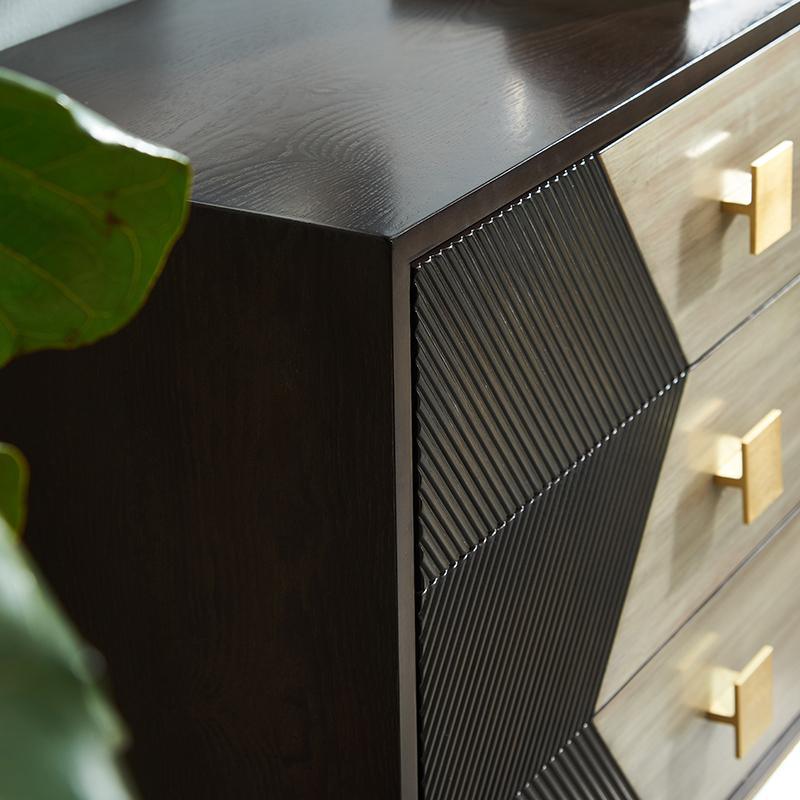 IS9123 Storage Sideboard, Oak & Gold