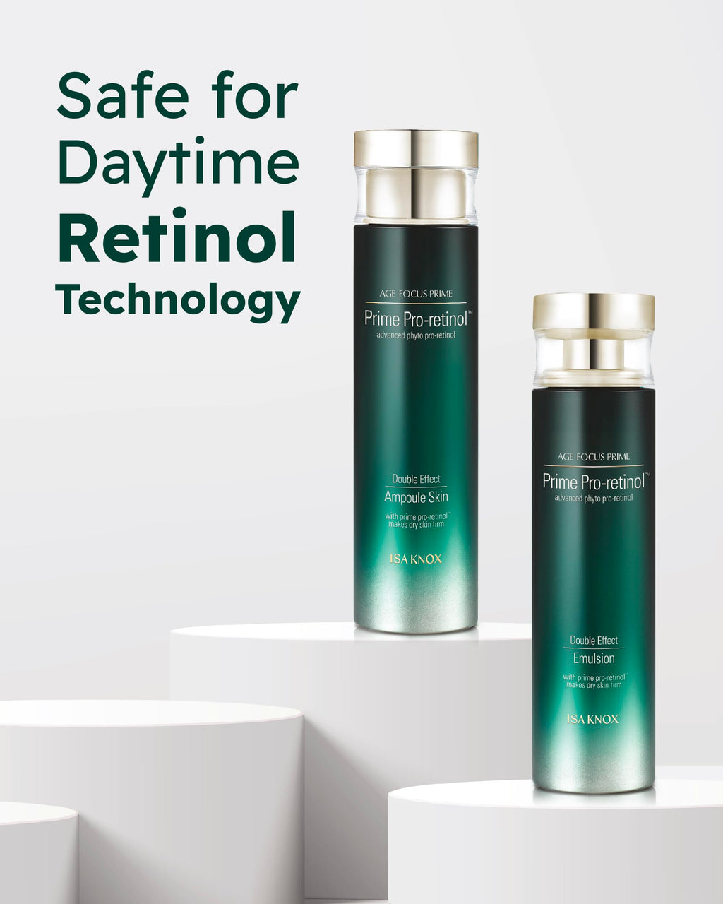 Isa Knox AGE FOCUS PRIME DOUBLE EFFECT SKINCARE SET – Lightweight, Nourishing Korean Routine (417 ml)