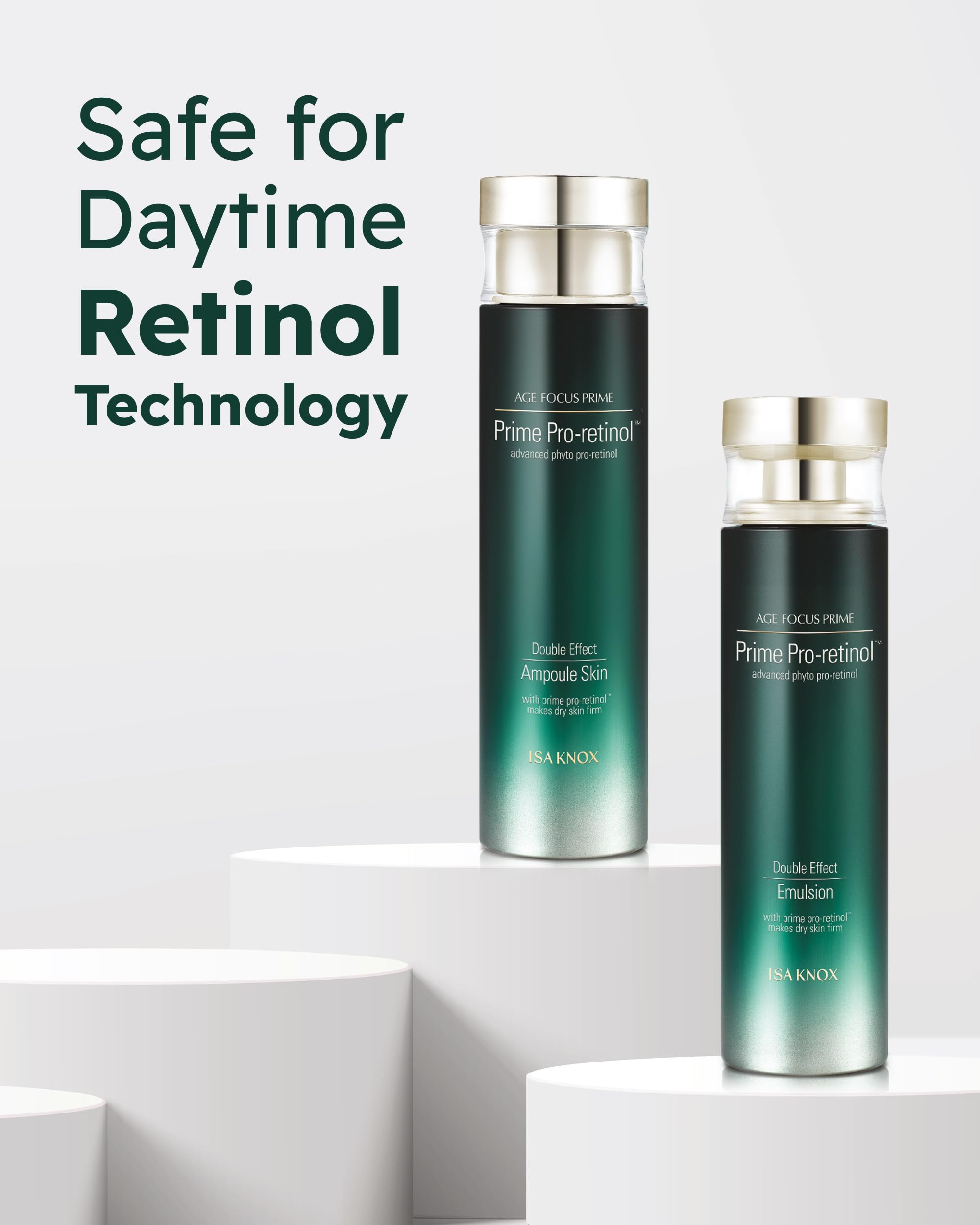 Isa Knox AGE FOCUS PRIME DOUBLE EFFECT SKINCARE SET – Lightweight, Nourishing Korean Routine (417 ml)