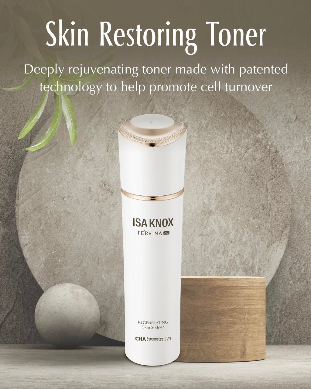 ISA KNOX TE'RVINA AD Regenerating Skin Softener – Hydrating Toner by LG Beauty (5.1 oz) with Placenta & Rose Absolute