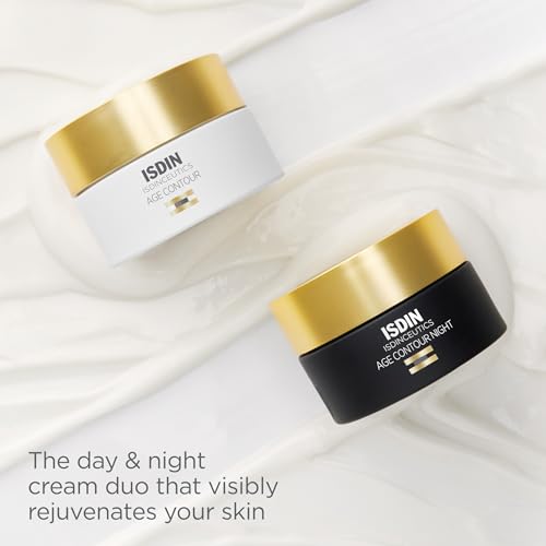 ISDIN Age Contour Night Cream for Face & Neck – Melatonin & Peptides, 1.8 oz