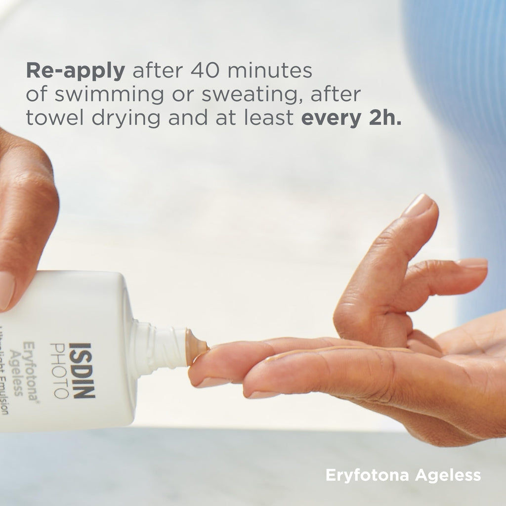 ISDIN Eryfotona Ageless Tinted SPF 50 Mineral Sunscreen for Face – Non-Comedogenic, Water-Resistant, Travel-Size 3.4 oz