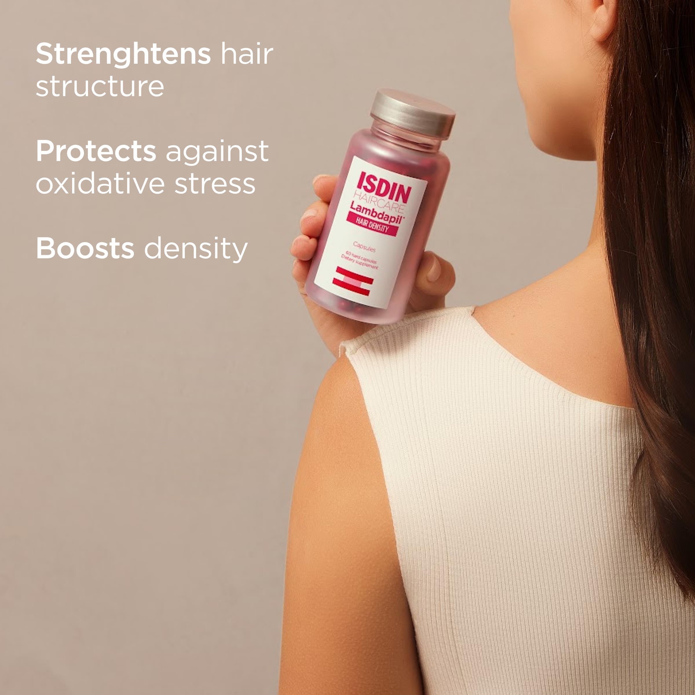 ISDIN Lambdapil Hair Density Capsules – Hair Thickening Vitamins (180 capsules) | 3-Month Supply