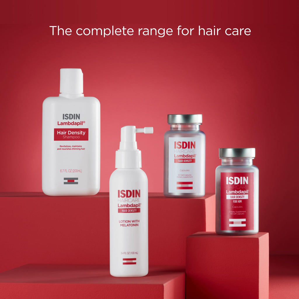 ISDIN Lambdapil Hair Volumizing Shampoo | Density & Volume for Thinning Hair | 6.7 fl oz (200 ml)