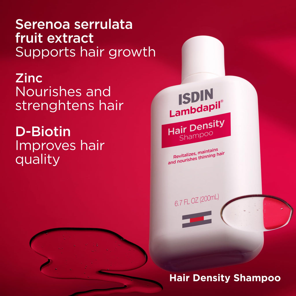 ISDIN Lambdapil Hair Volumizing Shampoo | Density & Volume for Thinning Hair | 6.7 fl oz (200 ml)