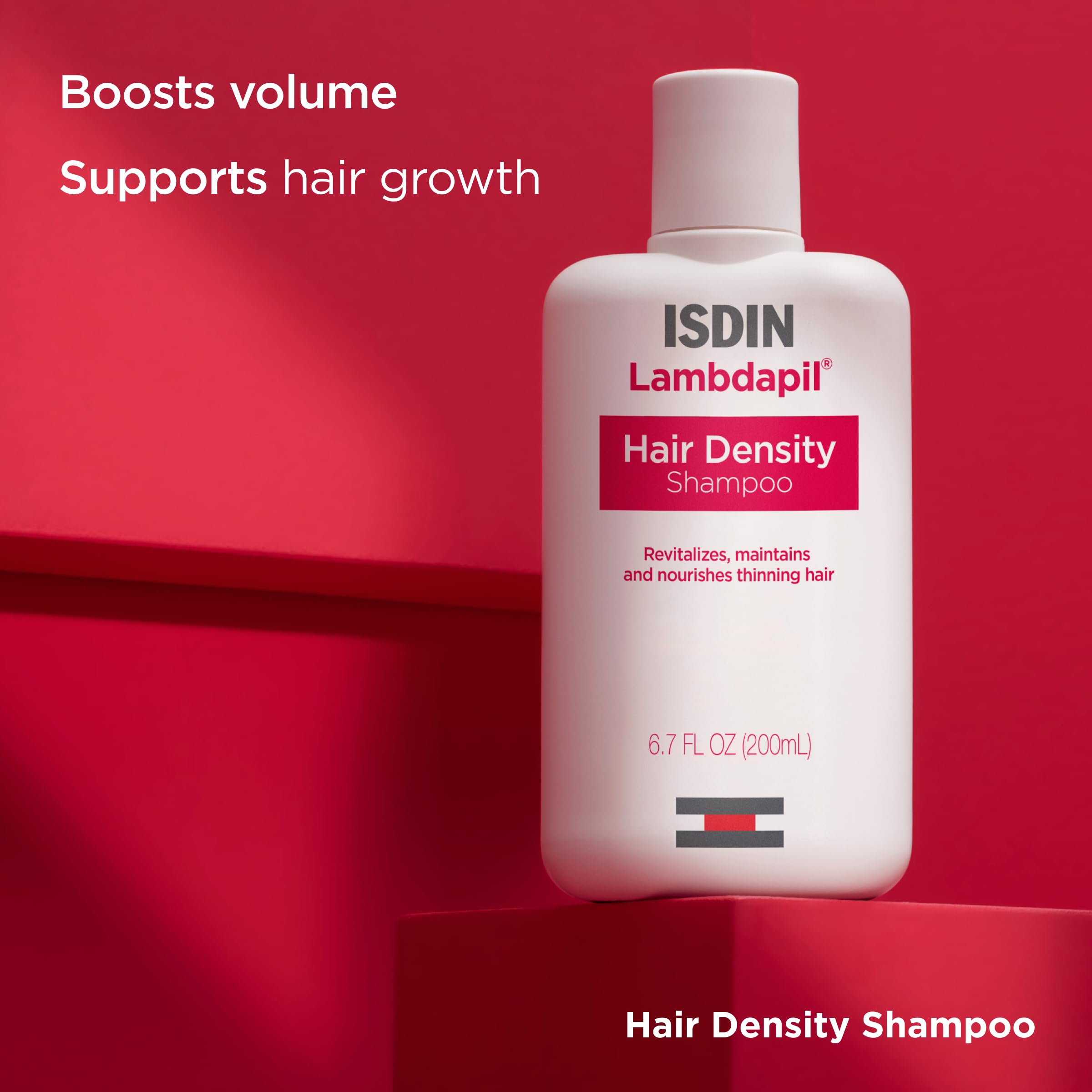 ISDIN Lambdapil Hair Volumizing Shampoo | Density & Volume for Thinning Hair | 6.7 fl oz (200 ml)