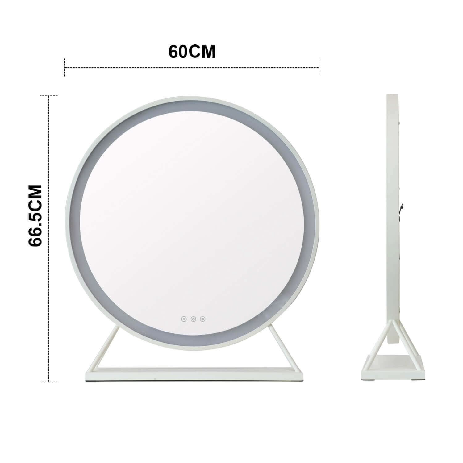 Isla Round Silver LED Mirror – 60cm Diameter