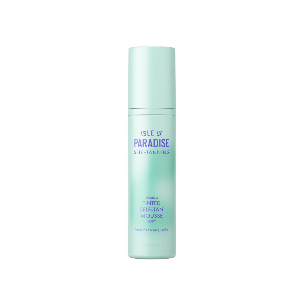 Isle of Paradise Tinted Self Tanning Mousse – Streak-Free Natural Bronze Tan (6.76 fl oz)
