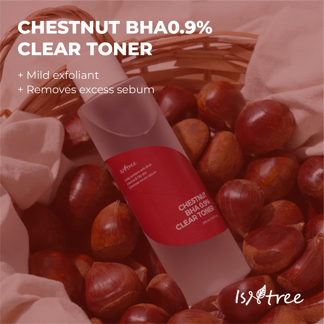 ISNTREE Chestnut BHA 0.9% Clear Toner 200ml – Pore Refining & Oil Control (Vegan)