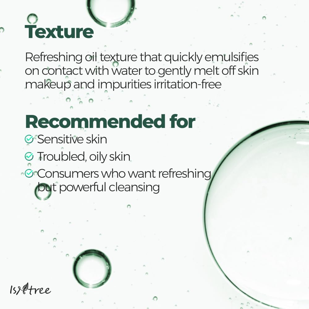 IsNtree Mugwort Calming Deep Cleansing Oil 200ml – Gentle, Non-Greasy Korean Oil Cleanser for Sensitive & Oily Skin