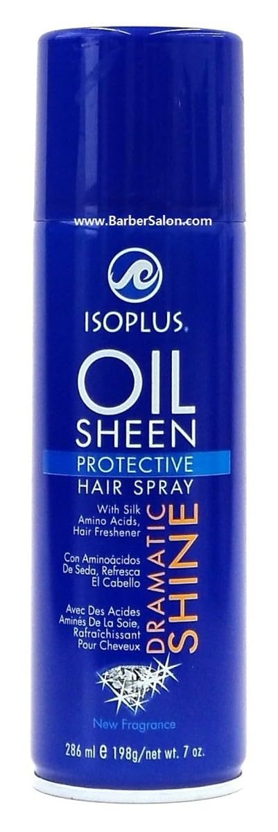Isoplus Oil Sheen Hairspray 7 oz – Regular Pack of 3