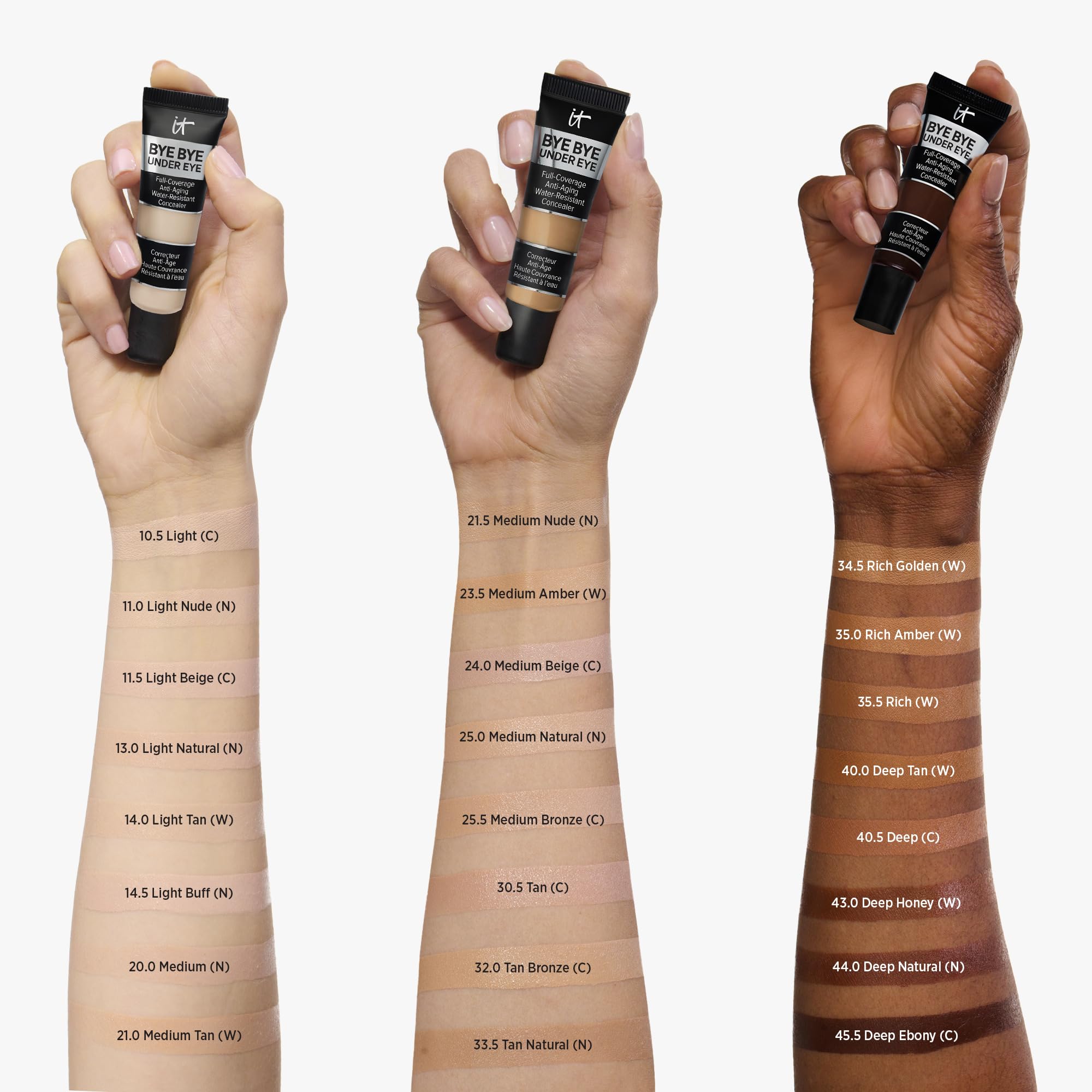 IT Cosmetics Bye Bye Under Eye Concealer Medium Bronze | Water-Resistant, Full Coverage, 24H Wear