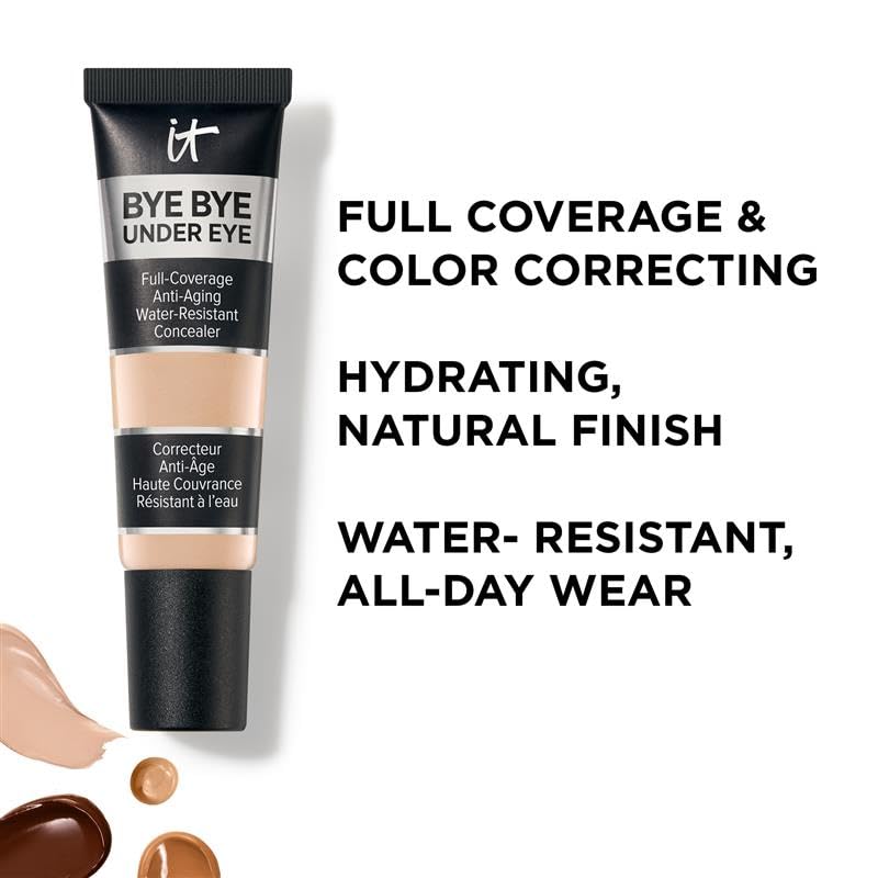 IT Cosmetics Bye Bye Under Eye Concealer Medium Bronze | Water-Resistant, Full Coverage, 24H Wear