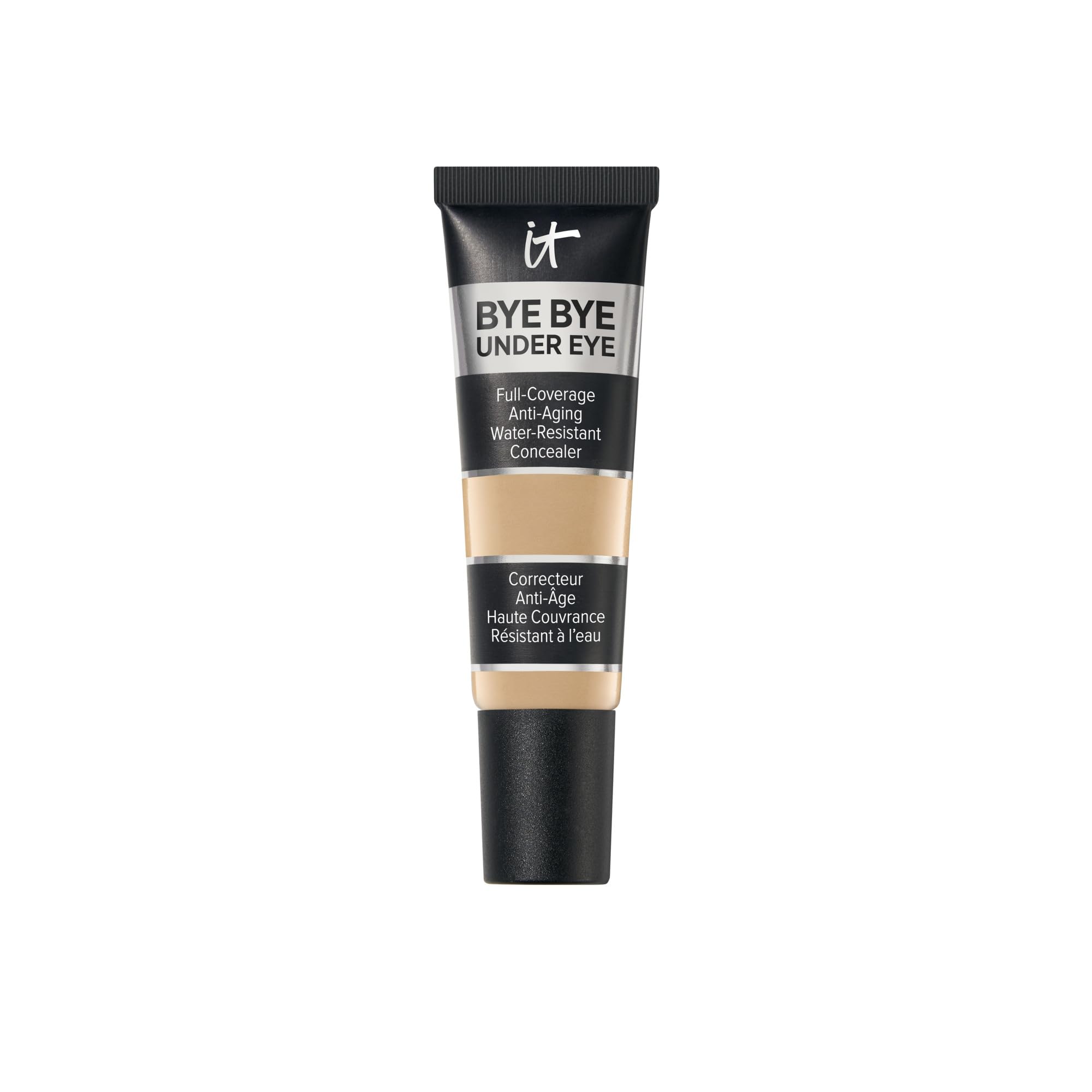 IT Cosmetics Bye Bye Under Eye Concealer (Medium Nude) – Water-Resistant, Full Coverage, 24H Wear