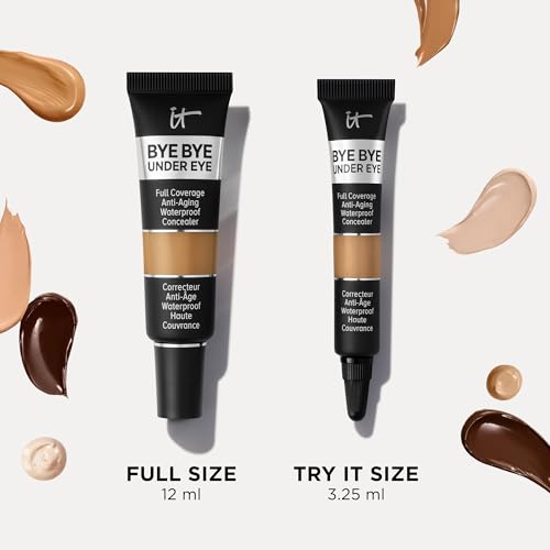 IT Cosmetics Bye Bye Under Eye Concealer (Medium Nude) – Water-Resistant, Full Coverage, 24H Wear
