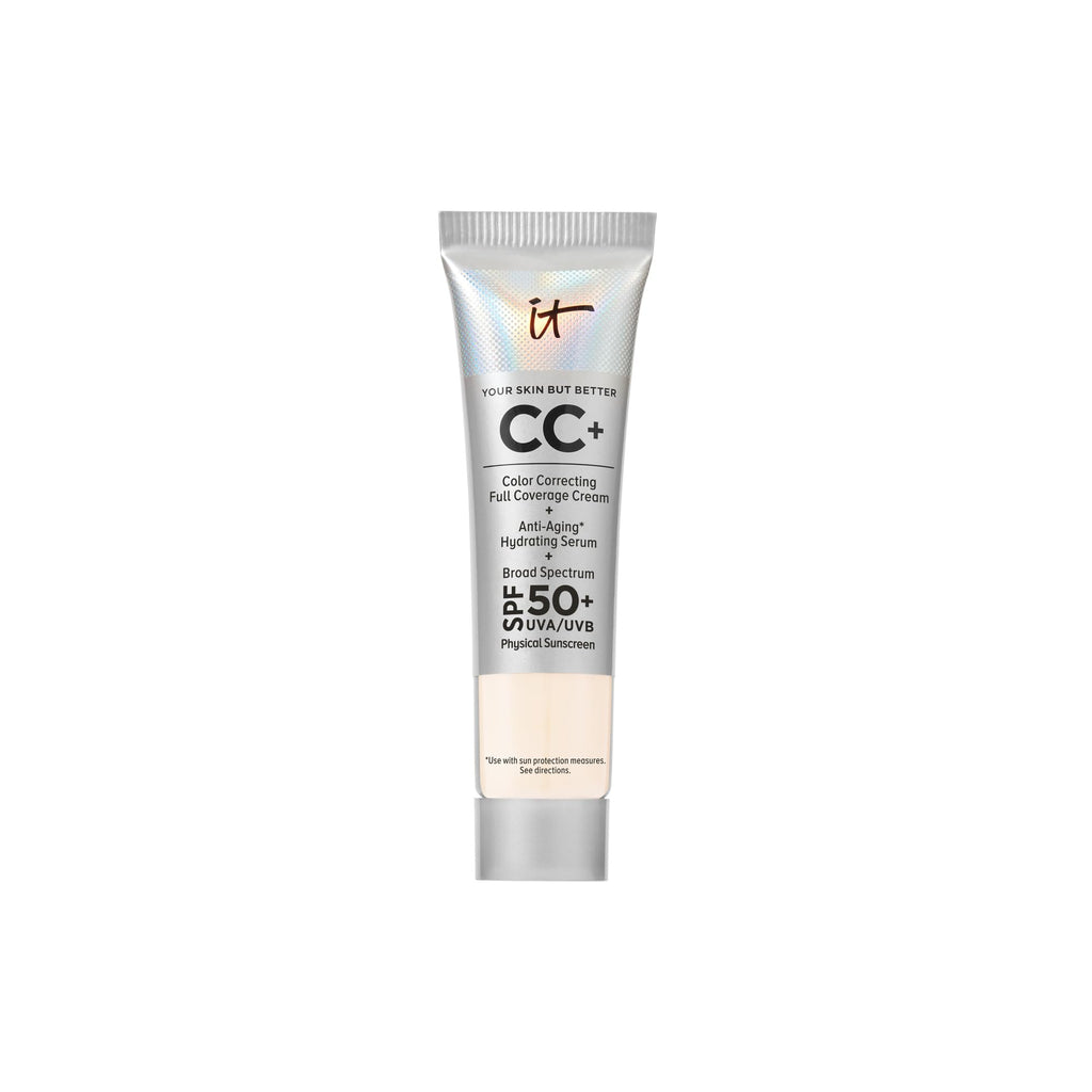IT Cosmetics CC+ Cream Travel (Fair Porcelain) – SPF 50+ Full Coverage Foundation & Hydrating Serum