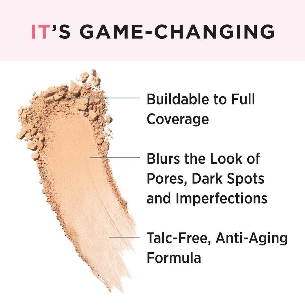 IT Cosmetics CC+ Airbrush Perfecting Powder Foundation (Medium) - Sheer to Full Coverage