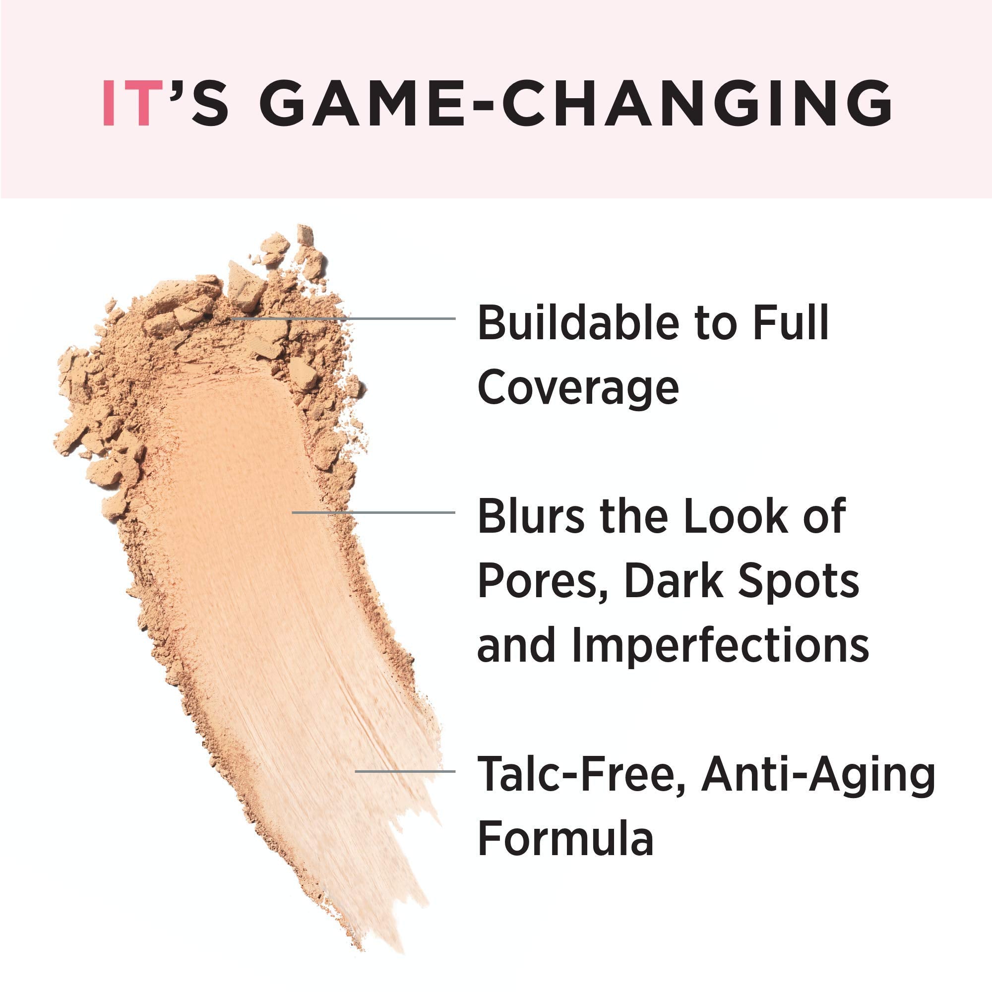 IT Cosmetics CC+ Airbrush Perfecting Powder Foundation (Medium) - Sheer to Full Coverage
