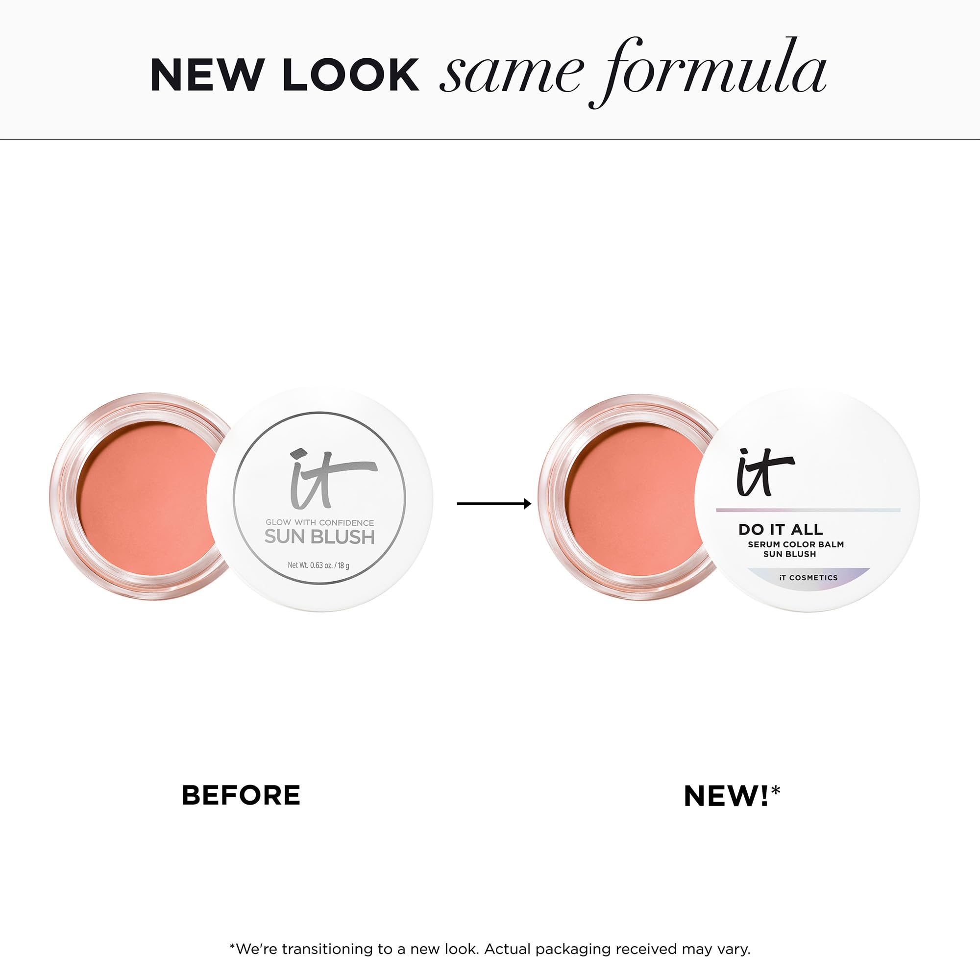 IT Cosmetics Do It All Serum Color Balm Sun Rush – Blendable Blush & Bronzer, 24HR Hydration