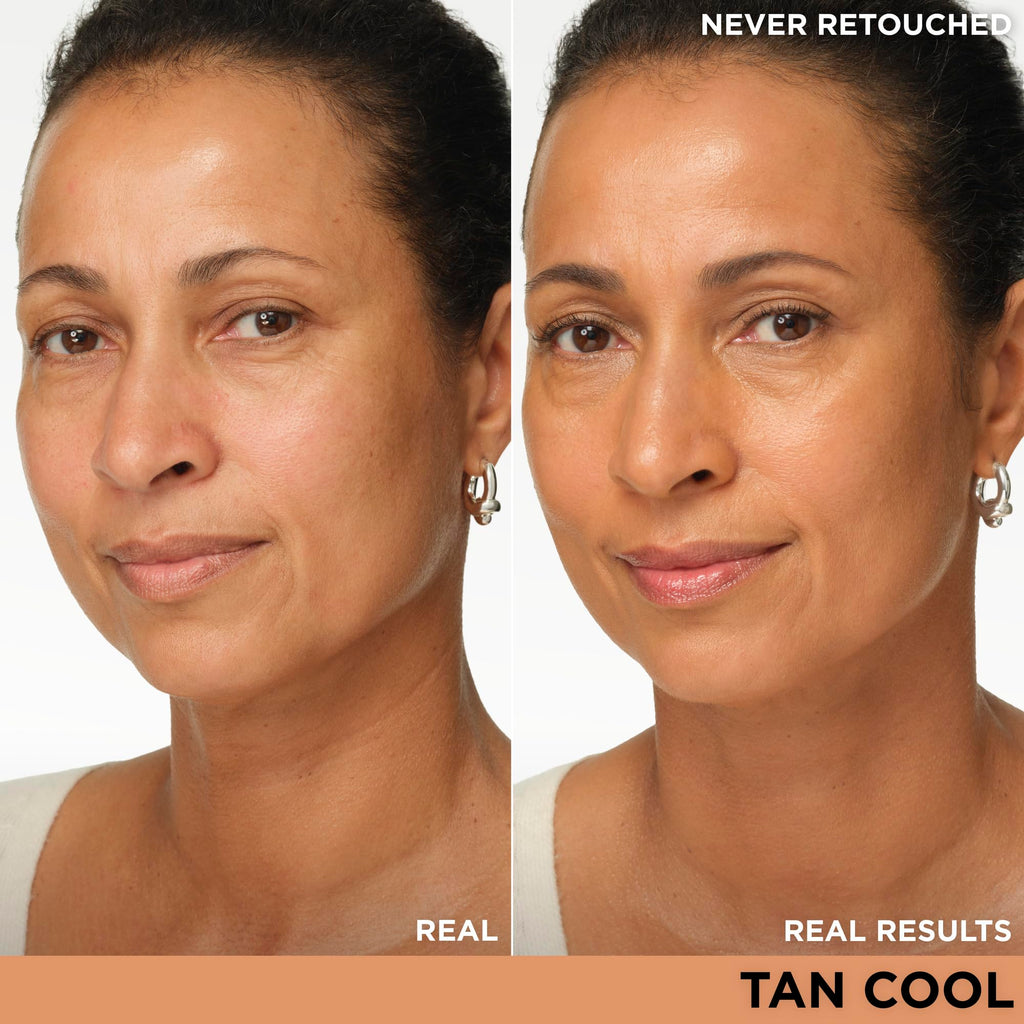 IT Cosmetics CC+ Cream Tan Cool – Full Coverage Foundation SPF 50+ with Hyaluronic Acid & Peptides