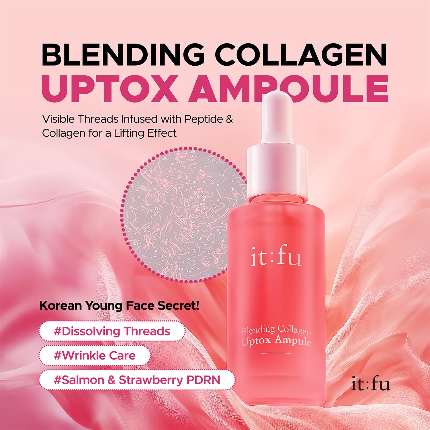 it:fu Blending Collagen UpTox Ampoule | Salmon DNA + Copper Peptides Serum | Retinol & Retinal | Anti-Aging & Hydration (1.01 oz)
