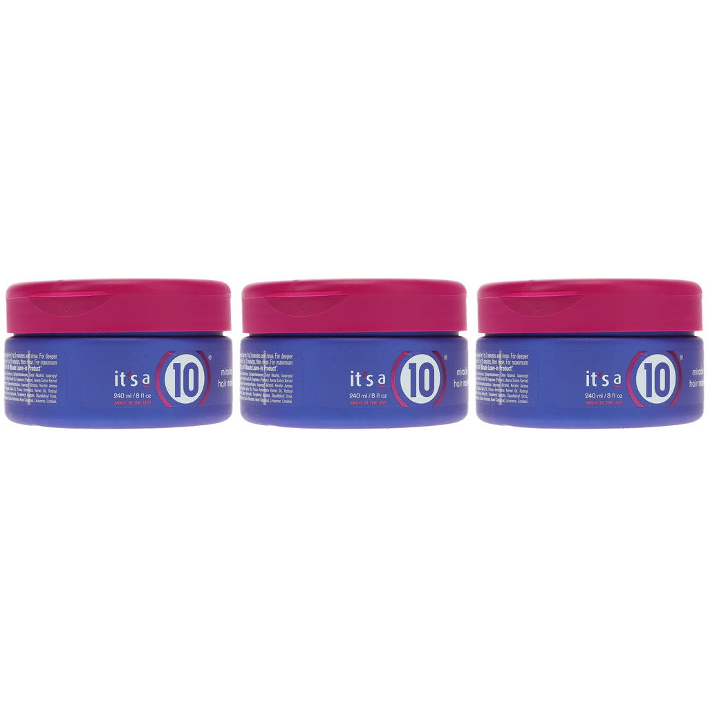 It's a 10 Haircare Miracle Hair Mask – 8 oz (Pack of 3) for Color-Treated Hair