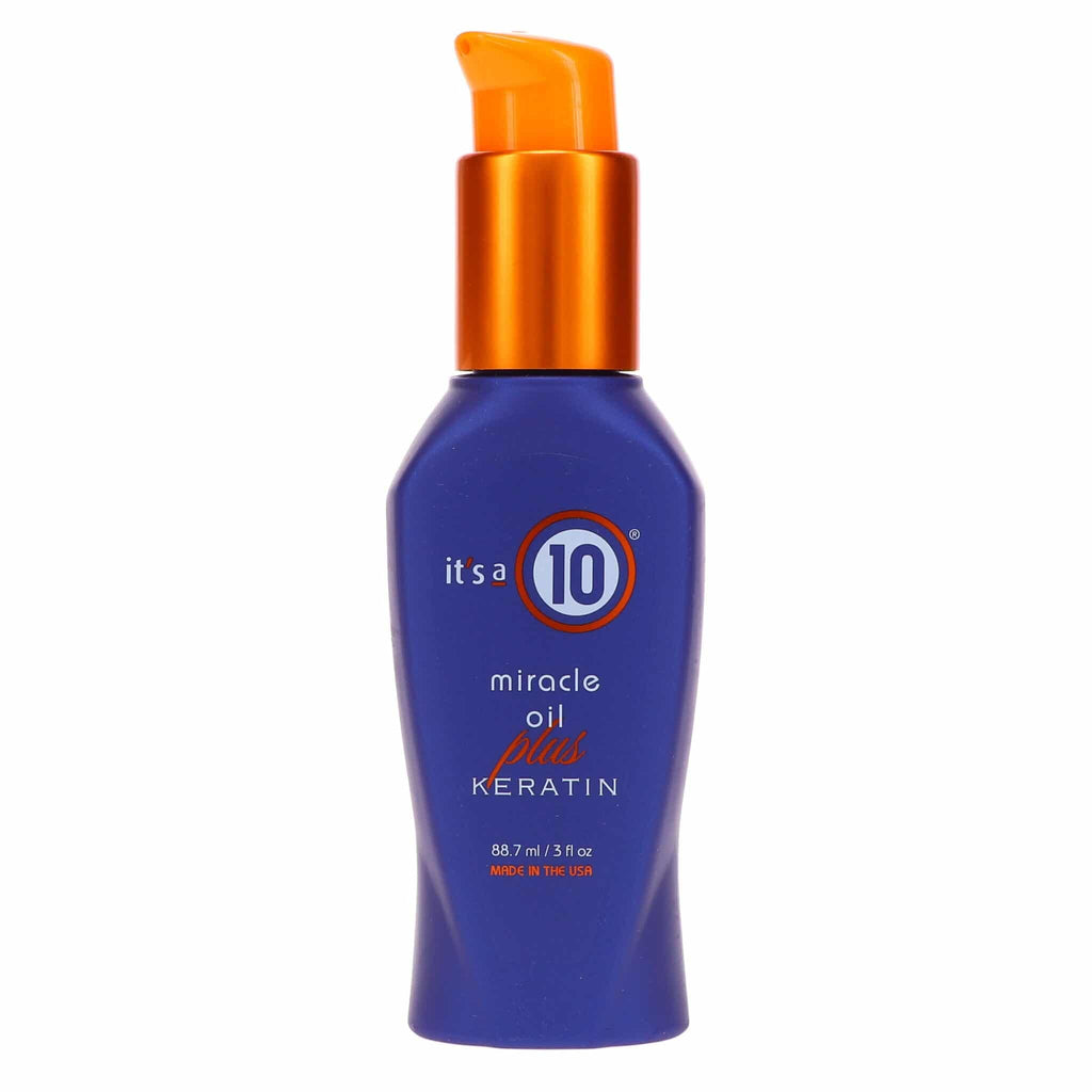 It's a 10 Haircare Miracle Oil Plus Keratin – 3 fl oz | Heat, Humidity & UV Shield for Dry Hair
