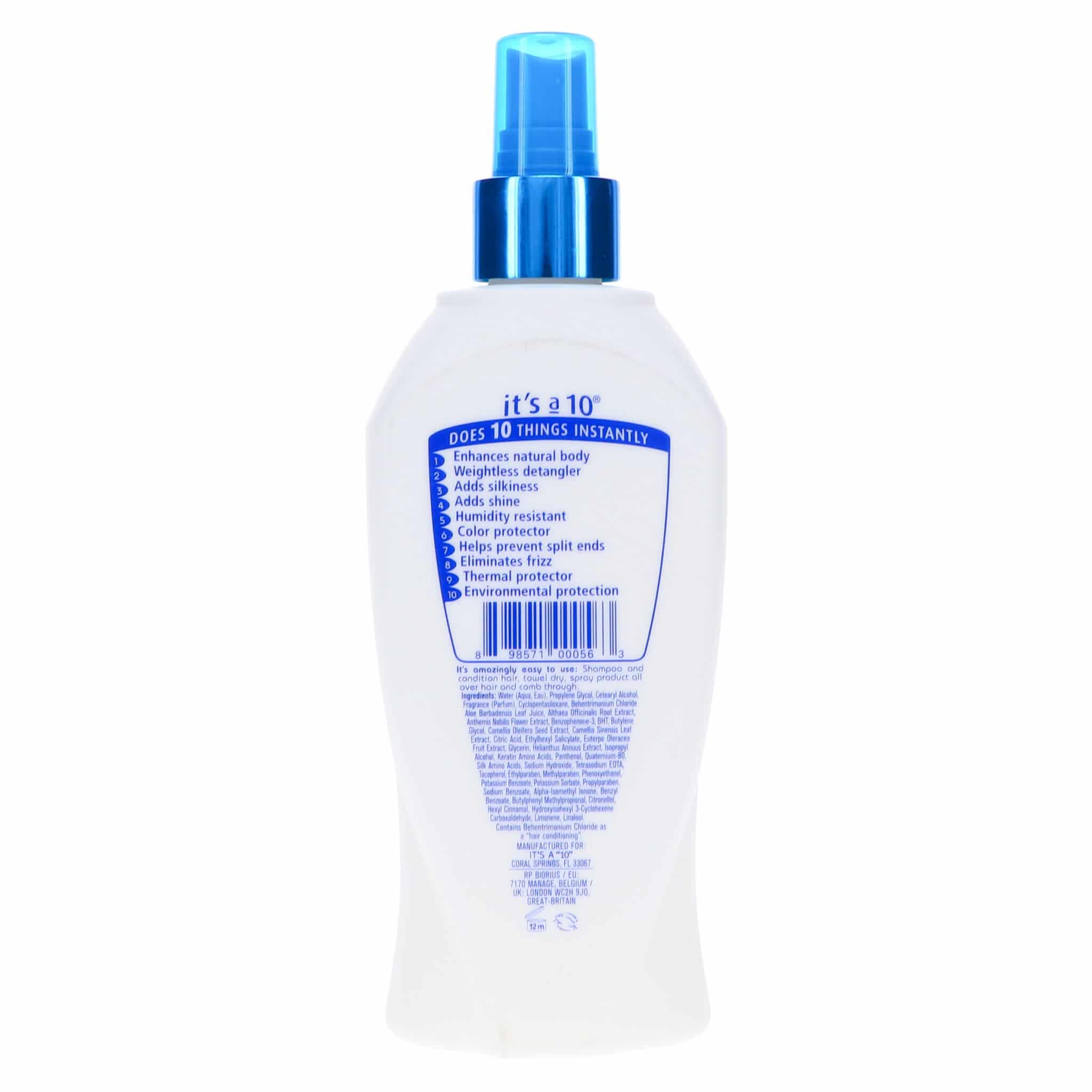 Its A 10 Miracle Leave-In Lite Unisex Hairspray – 10 oz | Lightweight Leave-In, Heat & Humidity Protection
