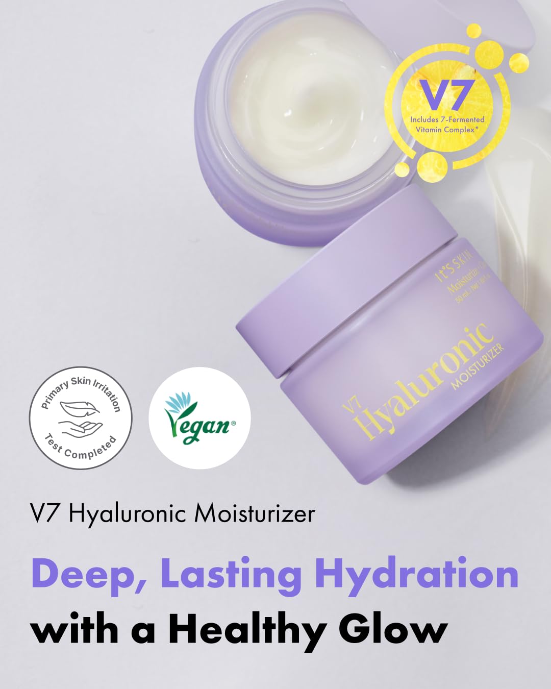 It'S SKIN V7 Hyaluronic Moisturizer - Hydrating Daily Facial Cream with 7 Vitamins