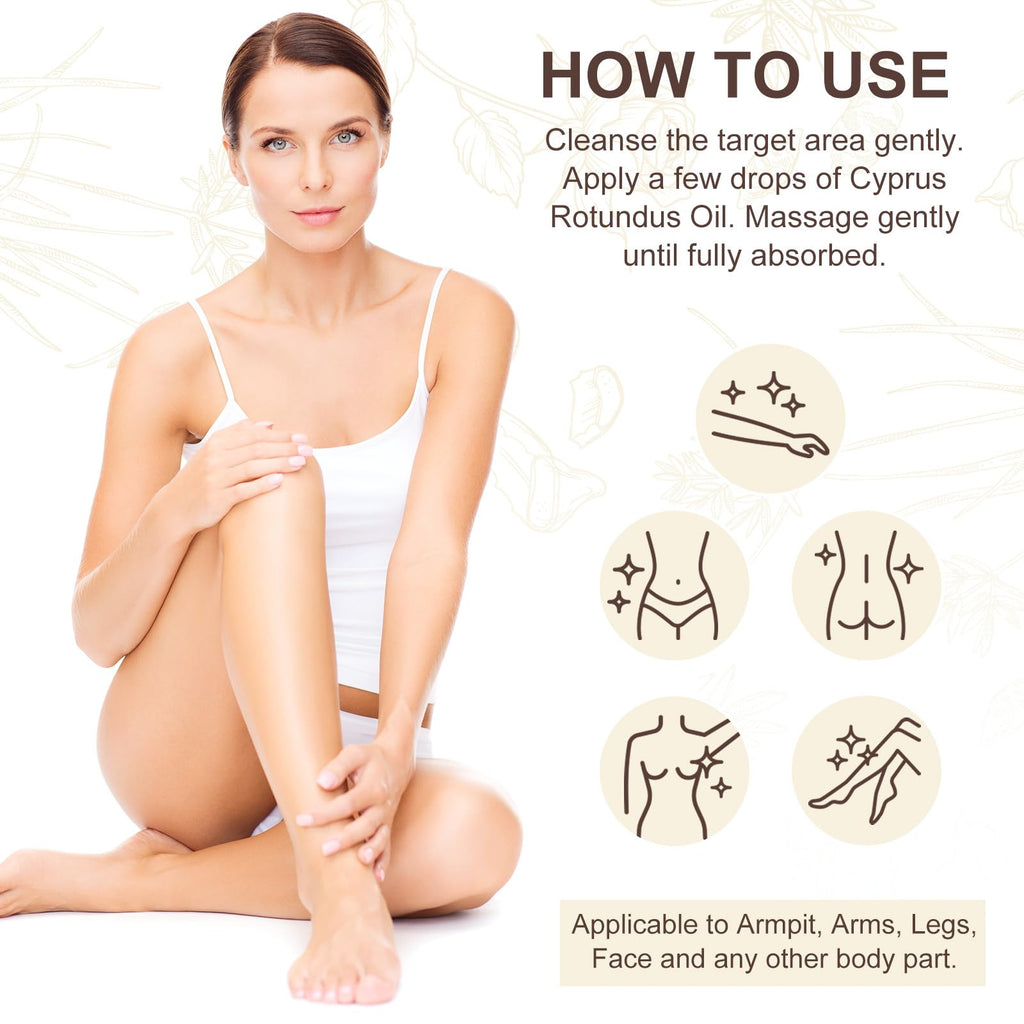 ITSDAWN Cyperus Rotundus Oil for Hair Removal – Smooth Skin, Gentle Moisturizer, 2.02 fl oz