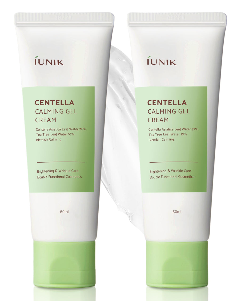 IUNIK Centella 70% Calming Gel Cream – Vegan, Non-Sticky Moisturizer for Oily & Sensitive Skin