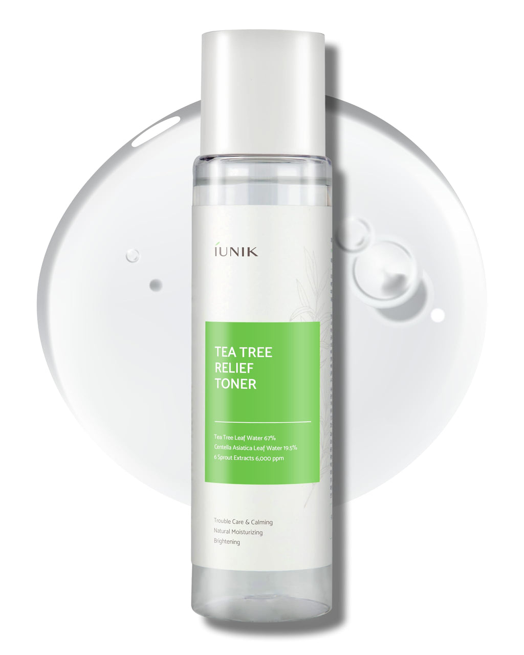 IUNIK Tea Tree Relief Toner – Vegan, Sensitive Skin, 67% Tea Tree Water + 19.5% Centella