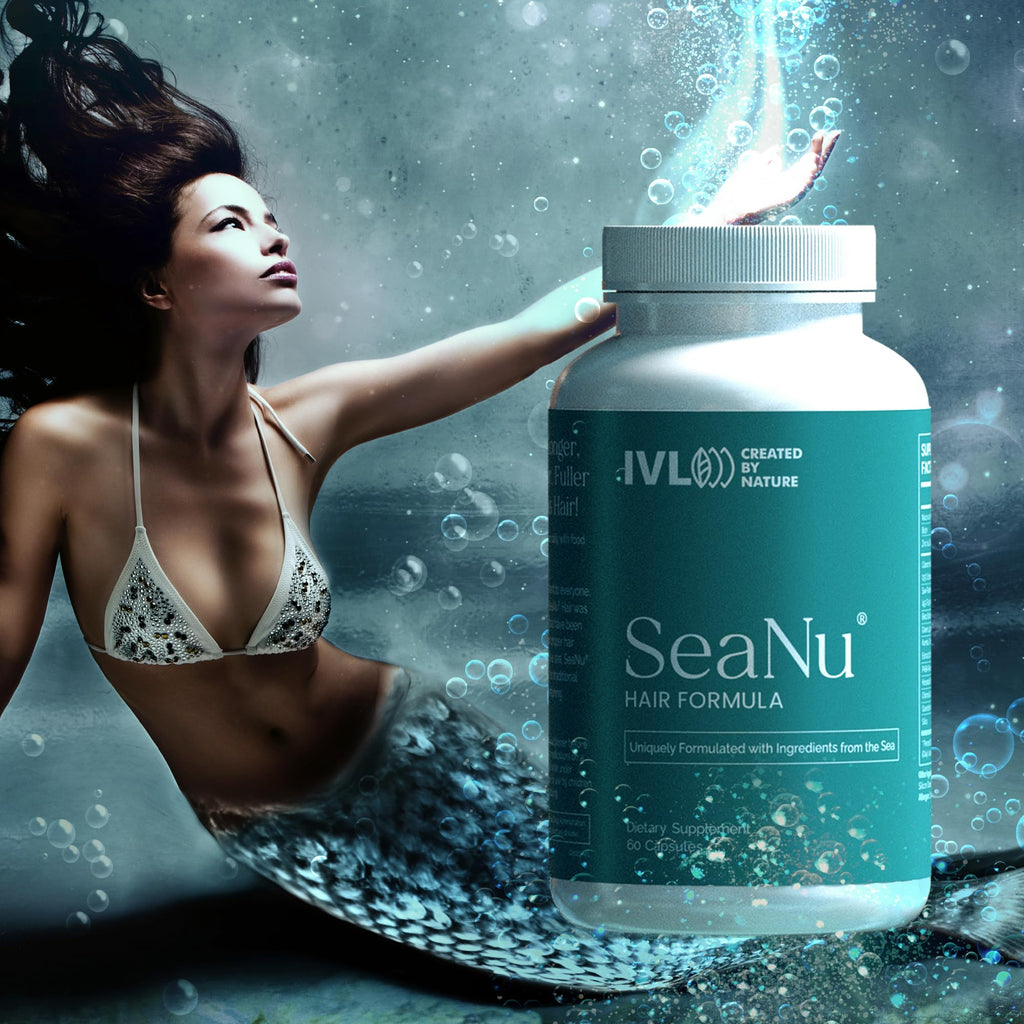 IVL SeaNu Hair Vitamins Supplements – Hair Strength, Growth & Fullness – 6 Pack