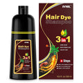 Ivnil Brown Hair Dye Shampoo: 3-in-1 Gray Coverage for Men and Women
