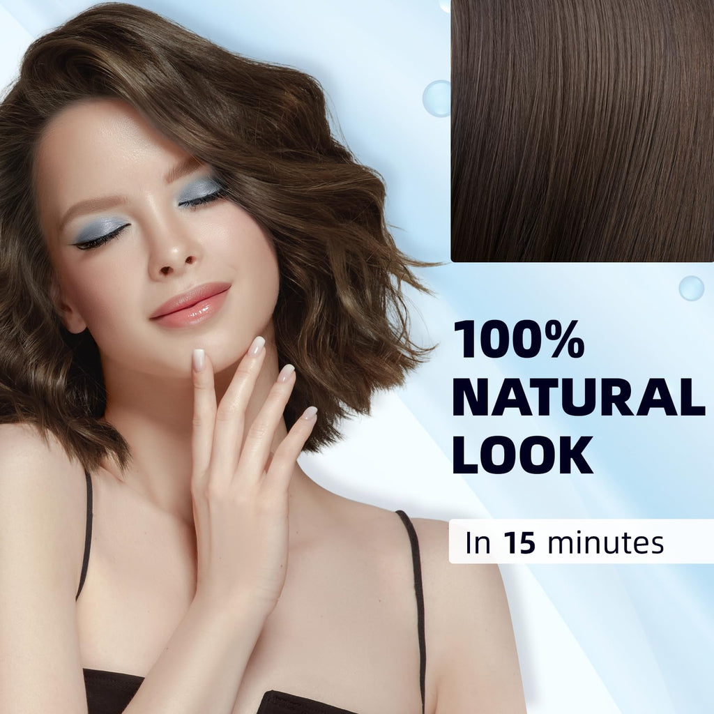 Ivnil Brown Hair Dye Shampoo: 3-in-1 Gray Coverage for Men and Women