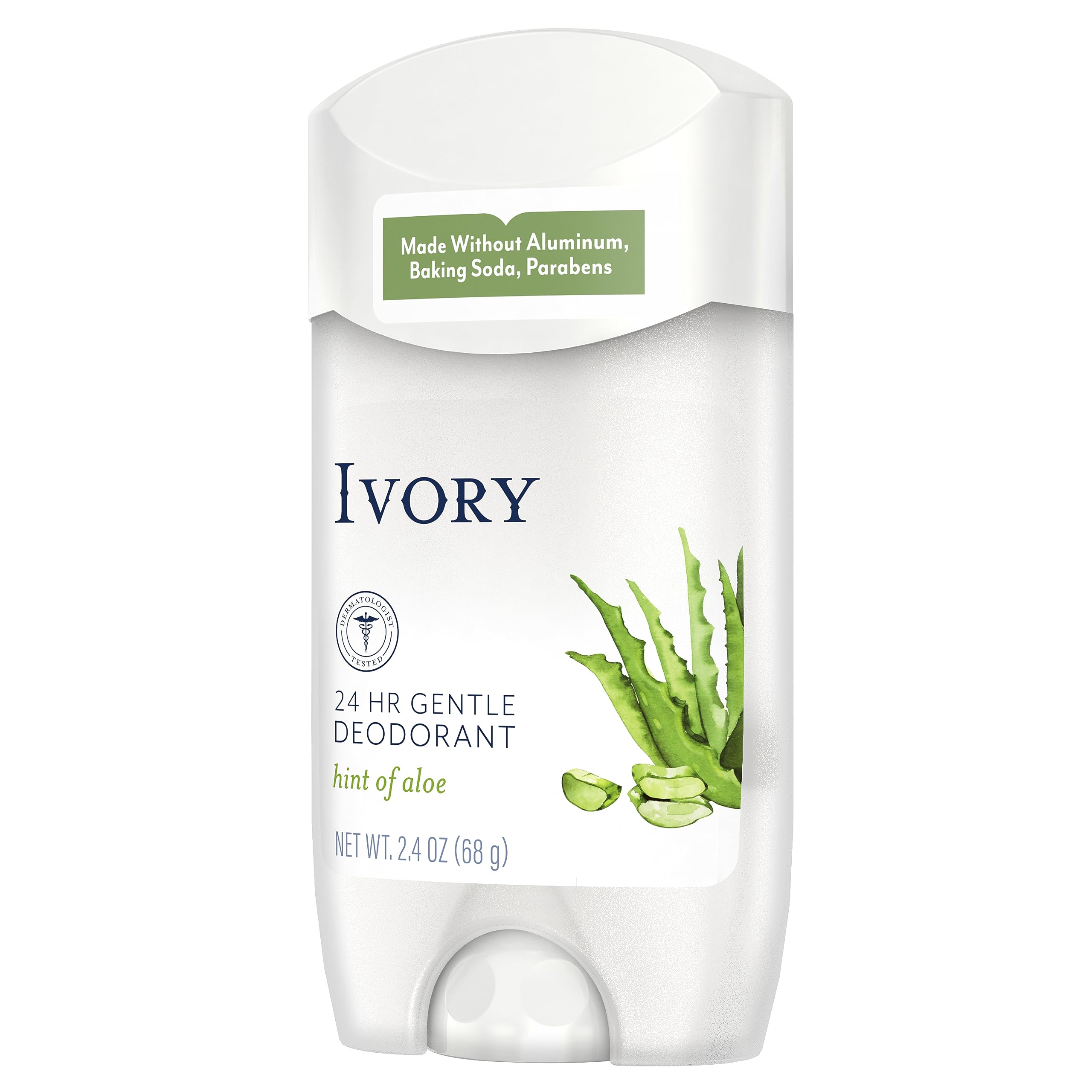 Ivory Aluminum Free Deodorant with Hint of Coconut — 24-Hour Gentle Odor Protection, 6-Pack