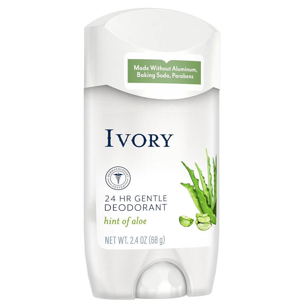 Ivory Aluminum Free Deodorant with Hint of Coconut — 24-Hour Gentle Odor Protection, 6-Pack